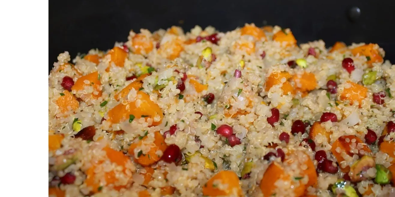Recette Quinoa, courge et grenade